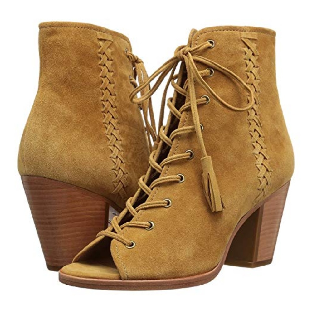 Frye Dani Whipstitch Lace-up Booties Sz 7.5 NWOT